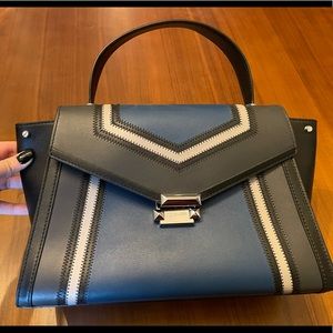 Michael Kors Whitney Large Tri-Color Leather Satchel